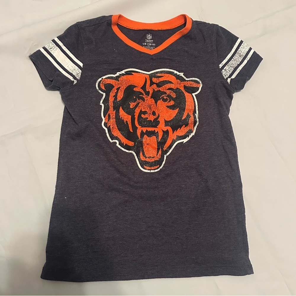 🐻🧡 Girls’ Chicago Bears T-Shirt – Size Large (10/12) 🧡🐻